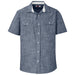 Mens Short Sleeve Windsor Shirt - Grey L / Navy / N