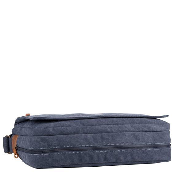 Organic Cotton Laptop Large Messenger Bag | Blue-Messenger Bags