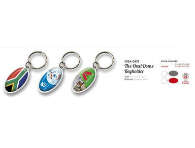 The Oval Dome Keyholder-Silver-S