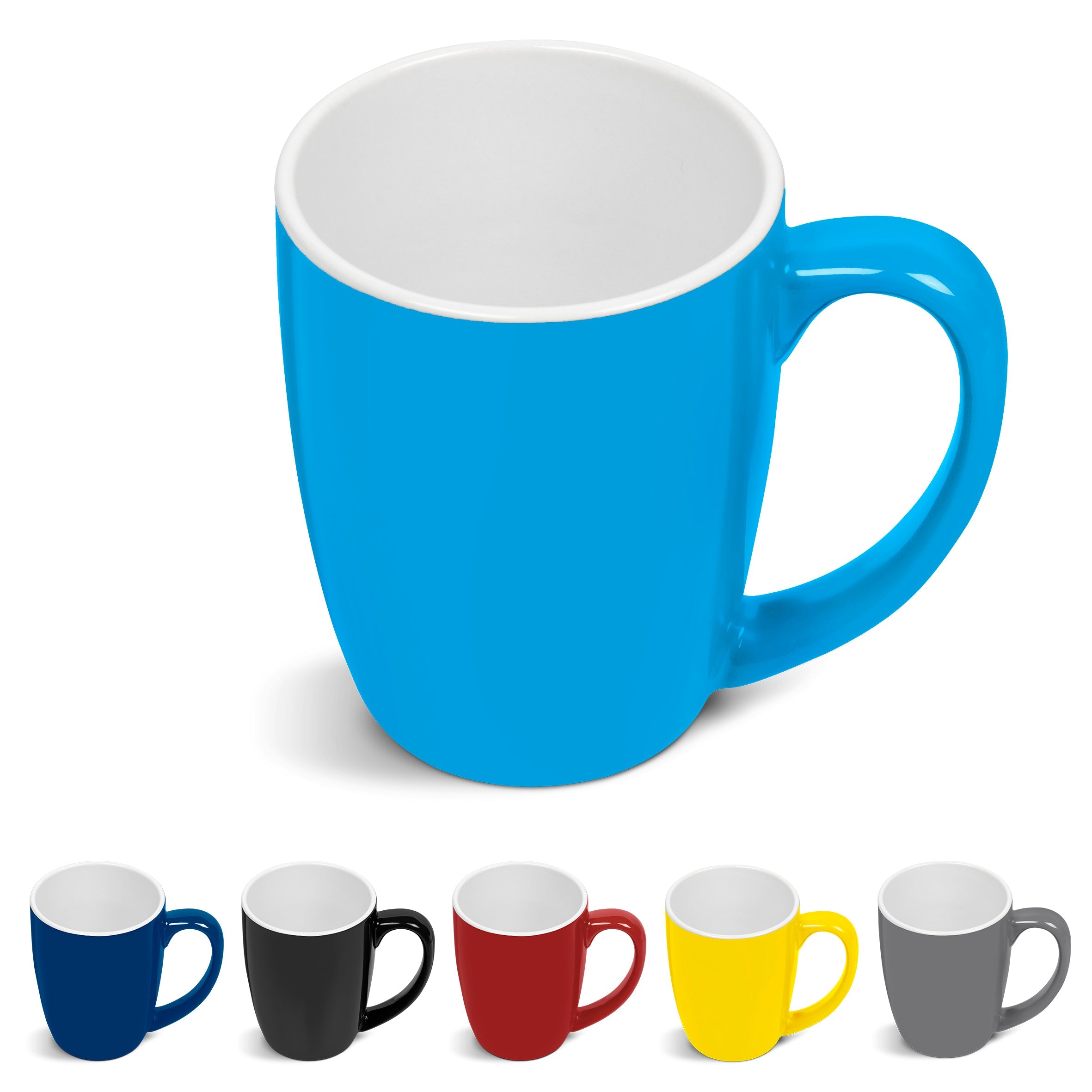 Payton Ceramic Coffee Mug - 325ml - Cyan - Mugs