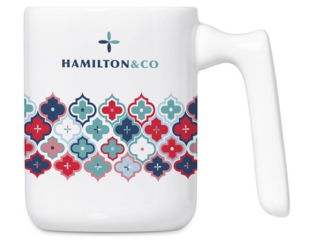Serendipio Jenkins Sublimation Ceramic Coffee Mug - 480ml Solid White / SW