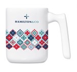 Serendipio Jenkins Sublimation Ceramic Coffee Mug - 480ml Solid White / SW