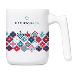Serendipio Jenkins Sublimation Ceramic Coffee Mug - 480ml Solid White / SW