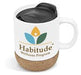 Serendipio Sienna Cork Sublimation Mug-Solid White-SW