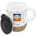 Serendipio Sienna Cork & Ceramic Sublimation Coffee Mug - 340ml Solid White / SW
