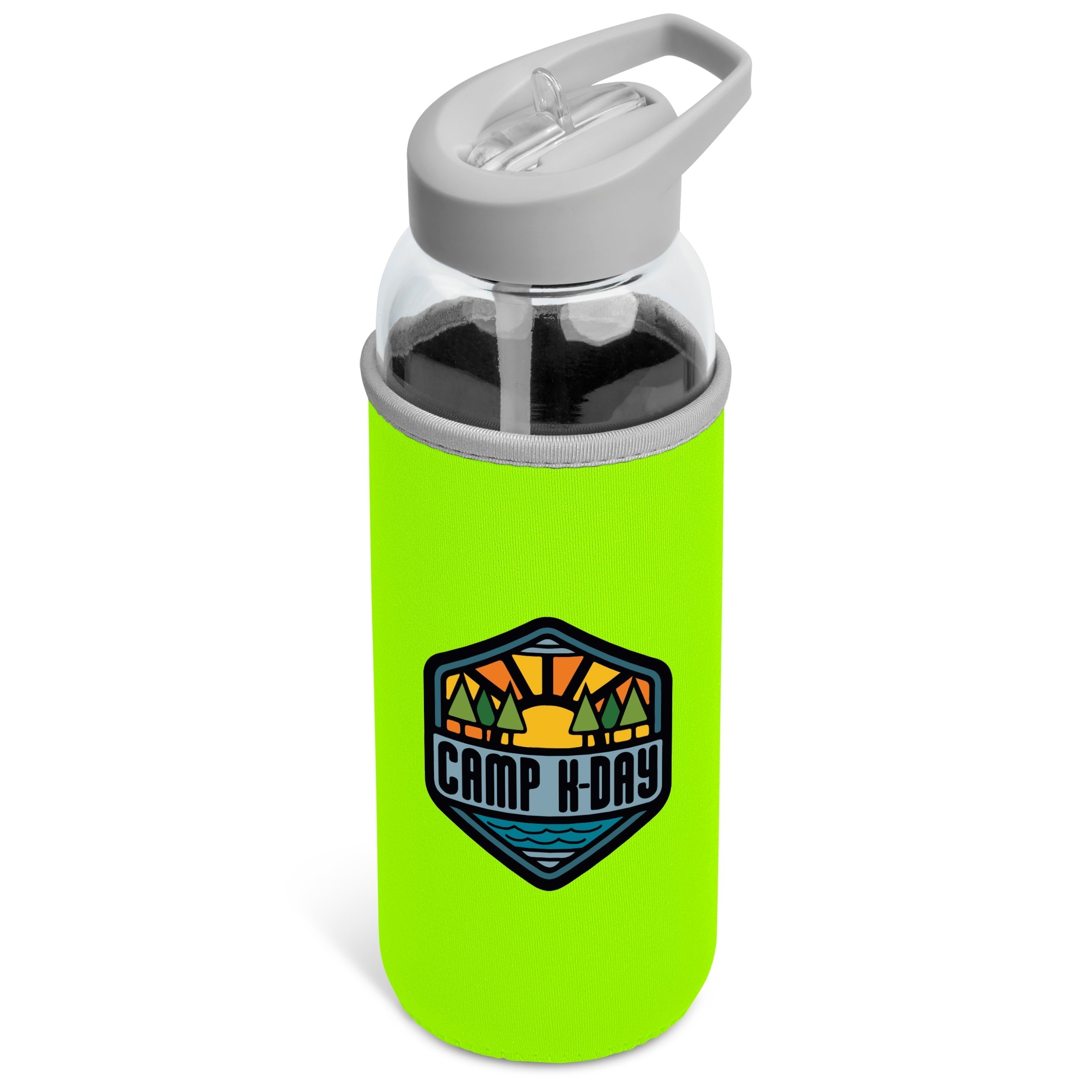 Sipper Neo Glass Water Bottle – 850ml Lime / L