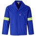 Site Premium Polycotton Jacket - Reflective Arms - Yellow Tape-L-Royal Blue-RB