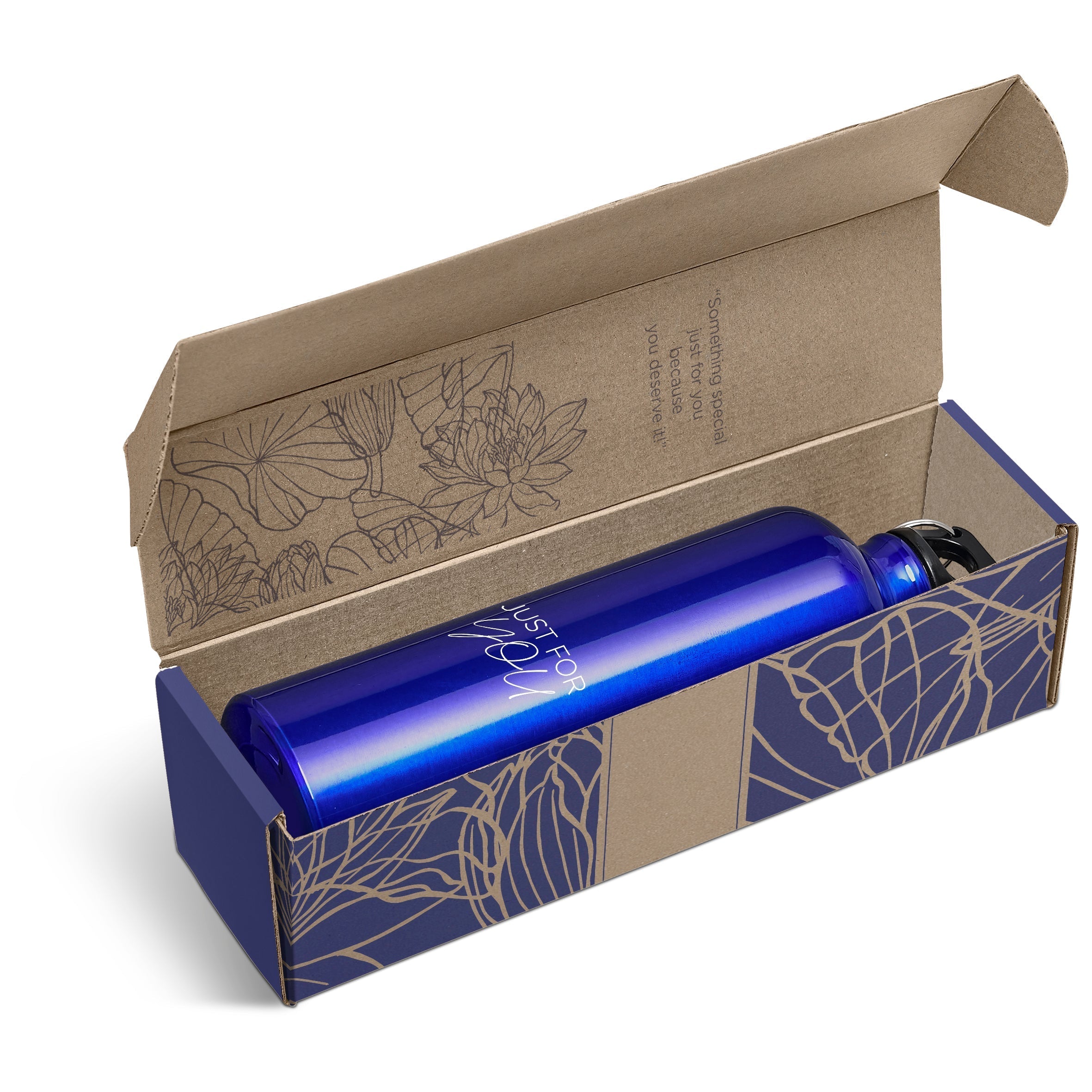 Solano Bottle in Bianca Custom Gift Box - Gold Only-Blue-BU