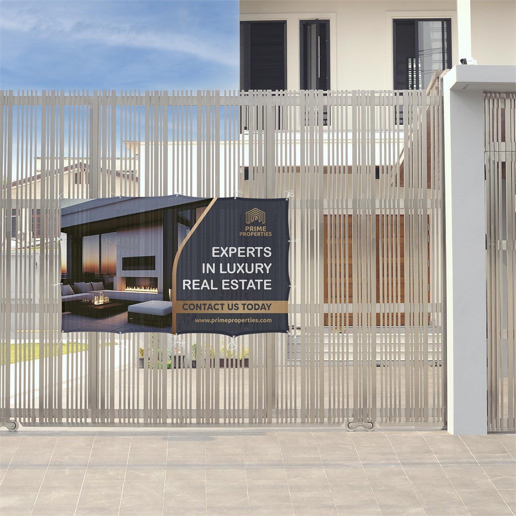 Sublimated Airtex Fabric Fence Banner 2m x 1.2m - Banners