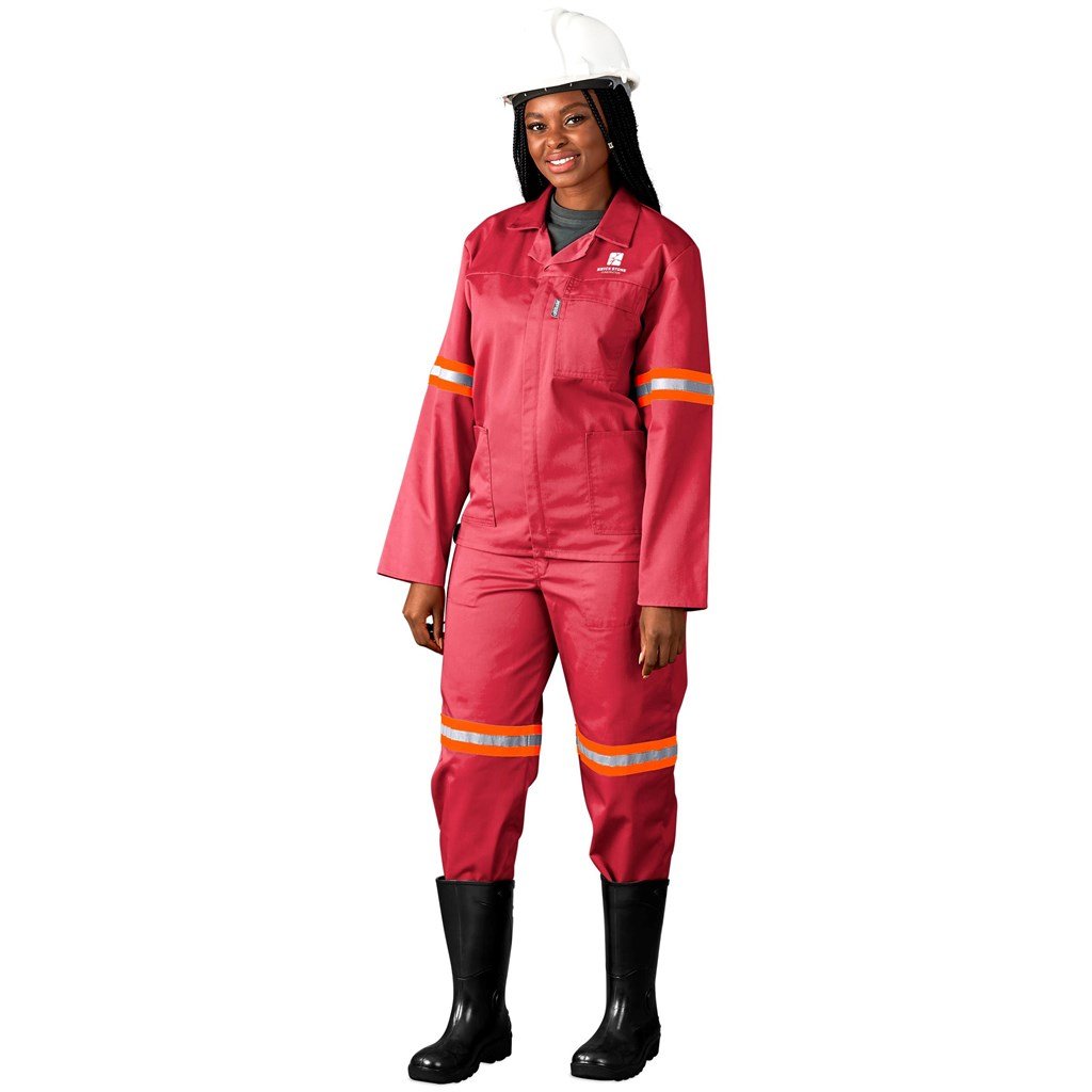 Trade Polycotton Conti - Suit Reflective Arms Legs & Back - Orange Tape