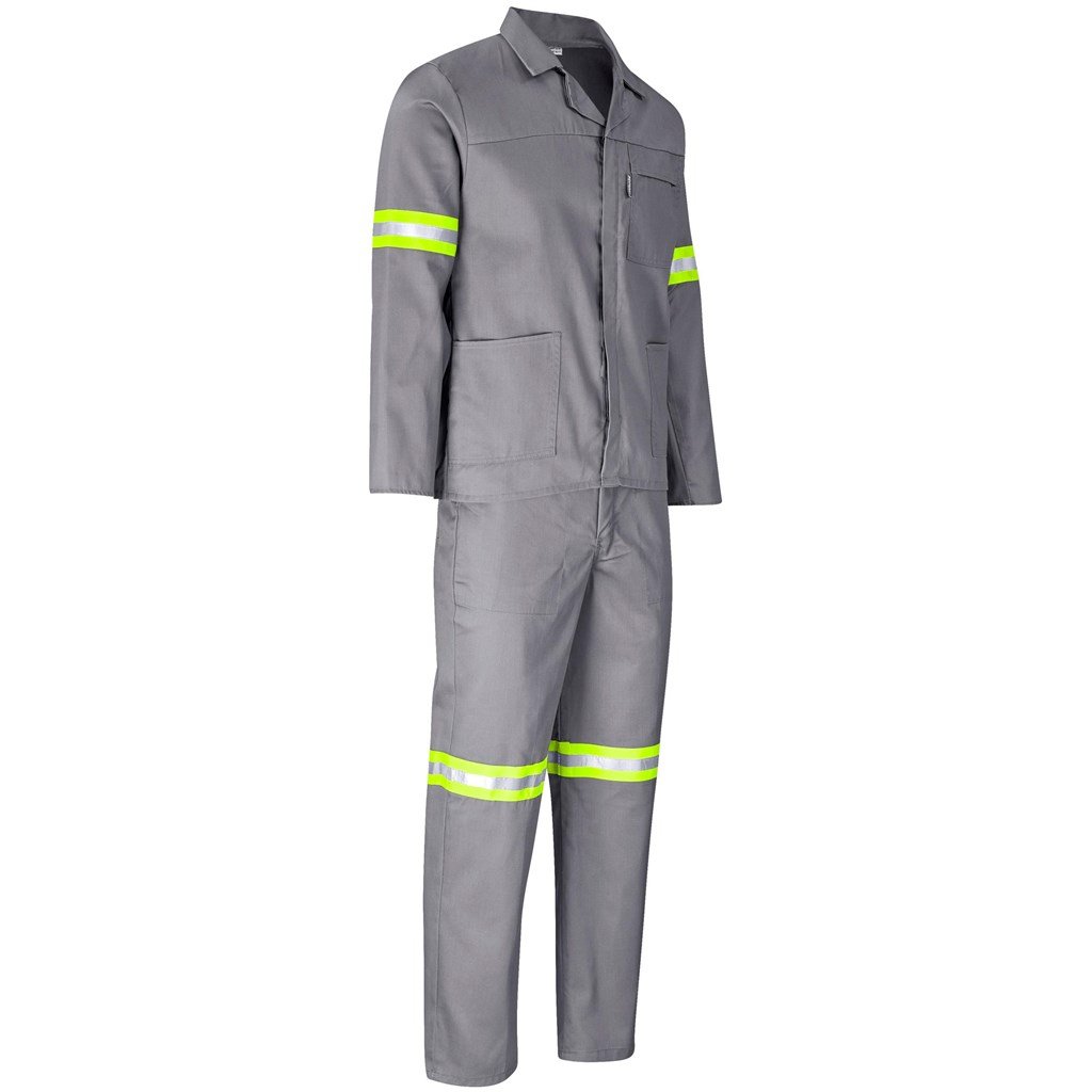 Trade Polycotton Conti Suit - Reflective Arms Legs & Back - Yellow Tape