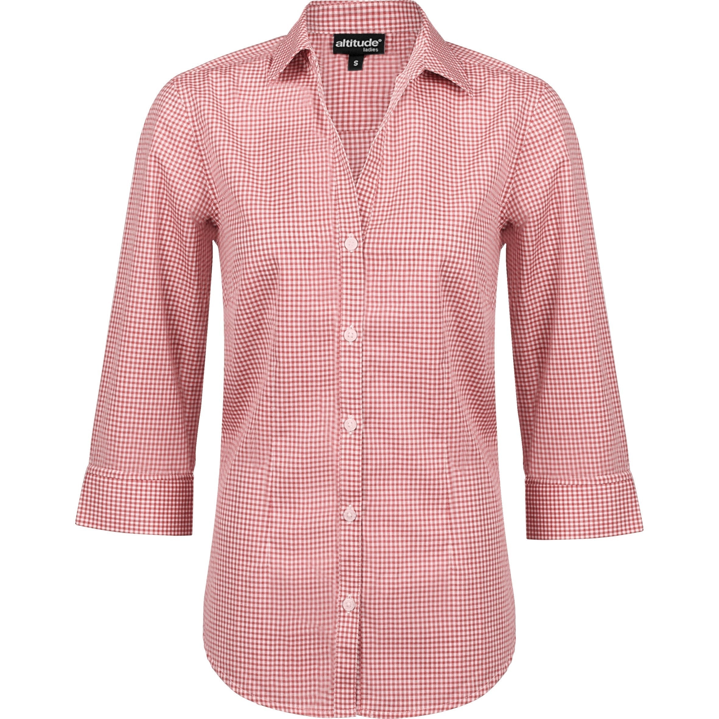 Ladies ¾ Sleeve Edinburgh Shirt - Red Only-